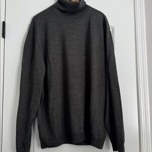 Linea Uomo Gray Wool Blend Men’s Turtleneck Sweater Size 4X